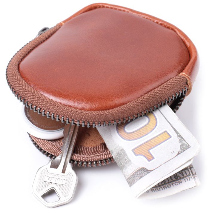 Кошелек Vintage Компактный для монет из натуральной кожи Коричневый (sale_15101) изображение 8