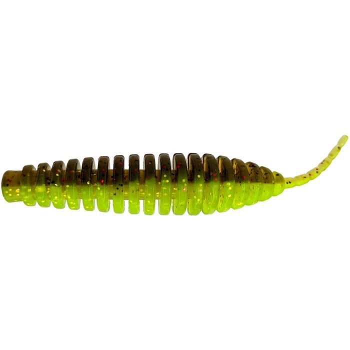 Силикон рыболовный FishUP Tanta 3" 203 - Green Pumpkin/Flo Chartreuse (6шт/уп) (1864.00.44)