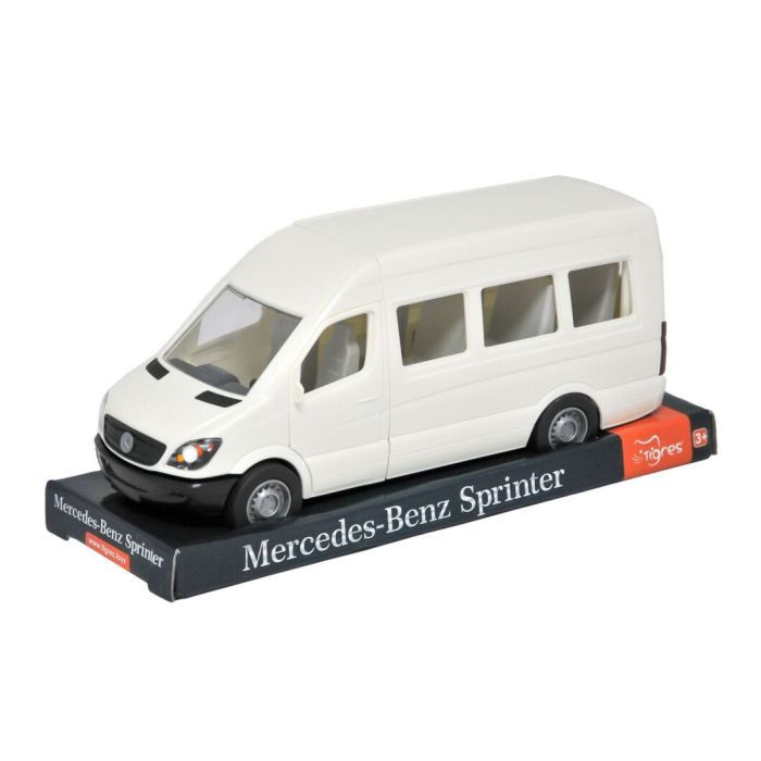 Машина Tigres Mercedes-Benz Sprinter пассажирский (белый) на планшетке (39704)