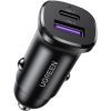 Зарядное устройство Ugreen 2xUSB 30W (USB-A + USB-C) QC 4.0 Сіра (EC305) (25845)