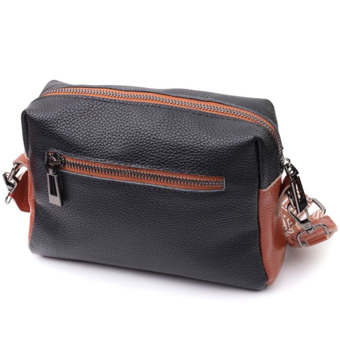 Сумка Vintage Из натуральной кожи Черная (22588) изображение 2