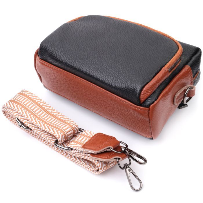 Сумка Vintage Из натуральной кожи Черная (22588) изображение 7