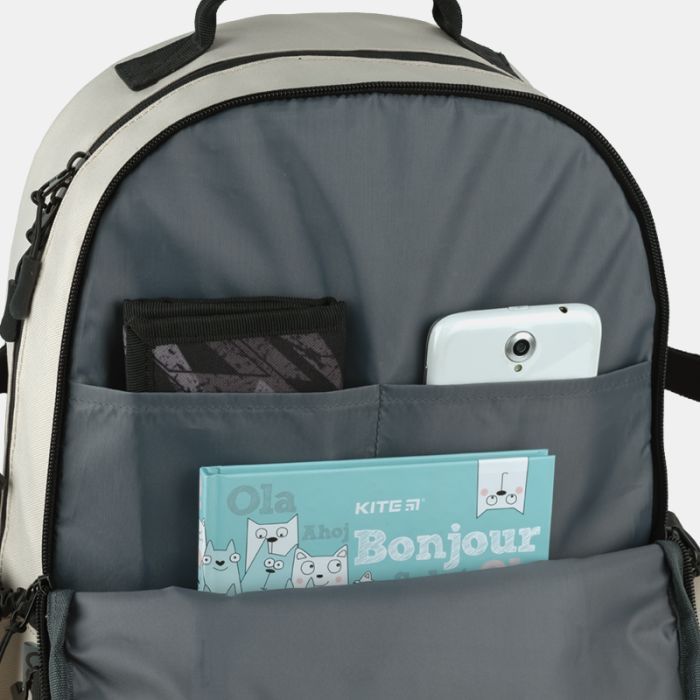 Рюкзак шкільний GoPack Education Teens 186 бежевий (GO25-186L-4) зображення 10