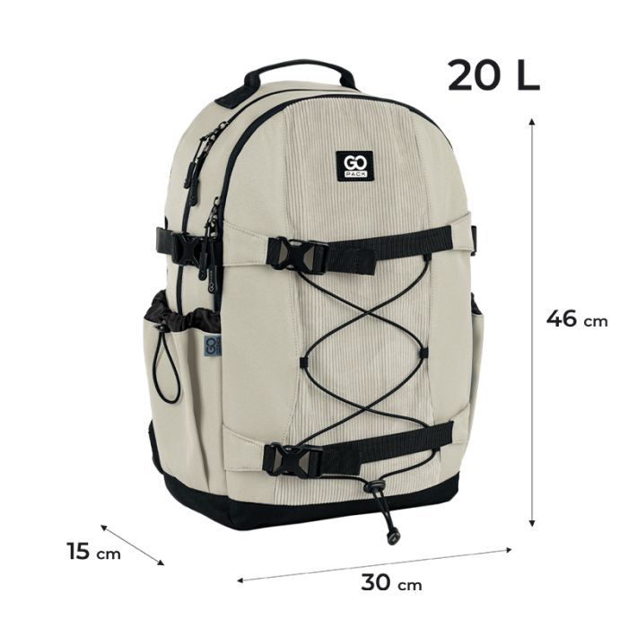 Рюкзак шкільний GoPack Education Teens 186 бежевий (GO25-186L-4) зображення 2