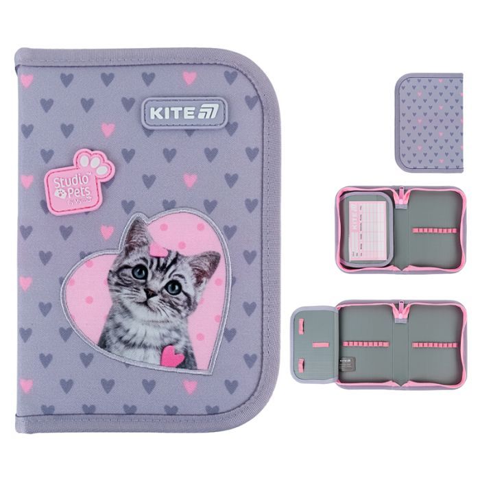 Пенал Kite 621 Studio Pets, 1 відділення, 1 відворот (SP25-621)