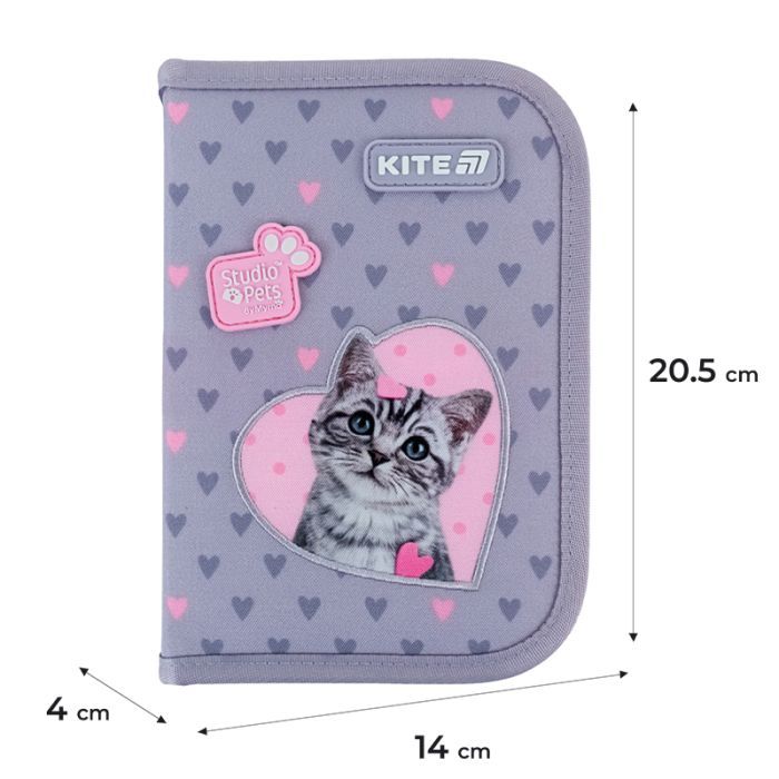 Пенал Kite 621 Studio Pets, 1 відділення, 1 відворот (SP25-621) изображение 2