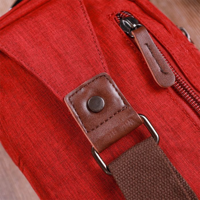 Сумка Vintage Из текстиля Бордовая (22189) изображение 10