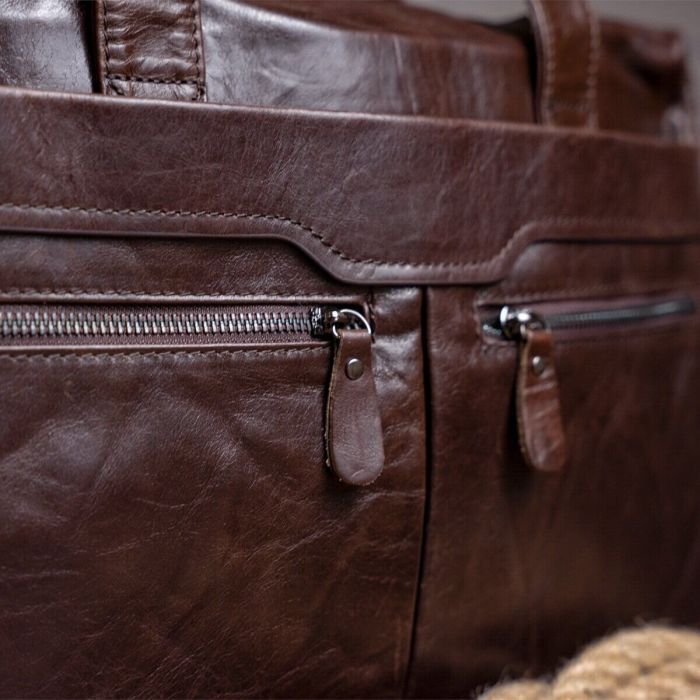 Сумка Vintage Коричневая (14088) изображение 12