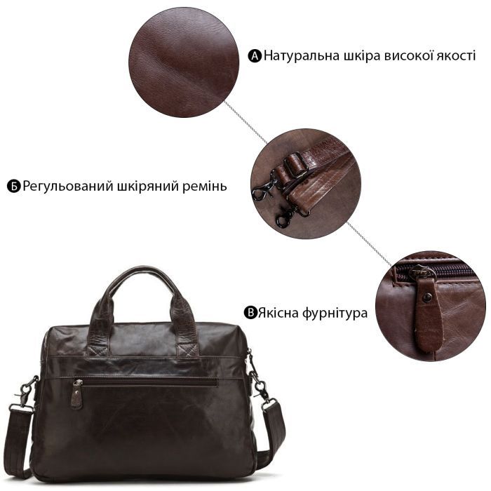 Сумка Vintage Коричневая (14088) изображение 4