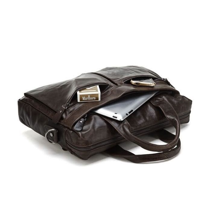 Сумка Vintage Коричневая (14088) изображение 8