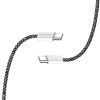 Дата кабель USB-C to USB-C 2.0m (braided cotton) (PD Fast Charging 60W) 3.0А black ColorWay (CW-CBPDCC068-BK) изображение 5