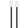 Дата кабель USB-C to USB-C 2.0m (braided cotton) (PD Fast Charging 60W) 3.0А black ColorWay (CW-CBPDCC068-BK) изображение 7