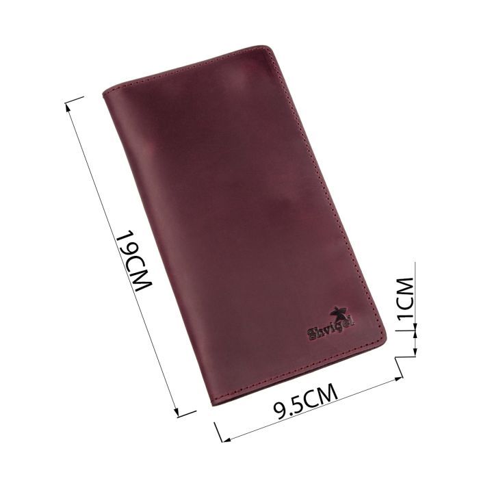 Кошелек Shvigel Кожаный Бордовый (16196) изображение 3