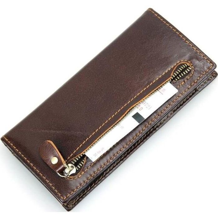 Кошелек Vintage Из натуральной кожи Коричневый (14536) изображение 6