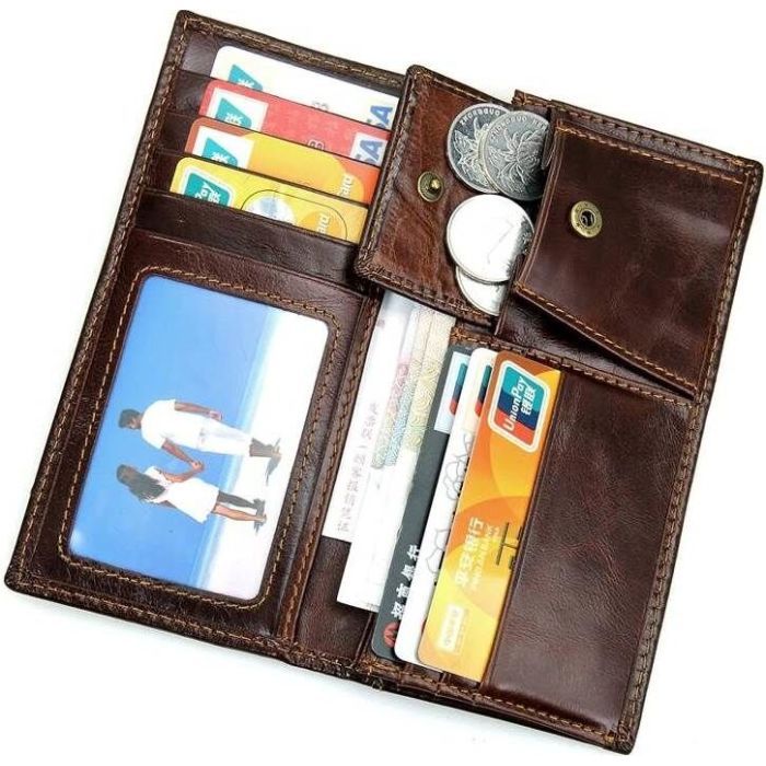 Кошелек Vintage Из натуральной кожи Коричневый (14536) изображение 9