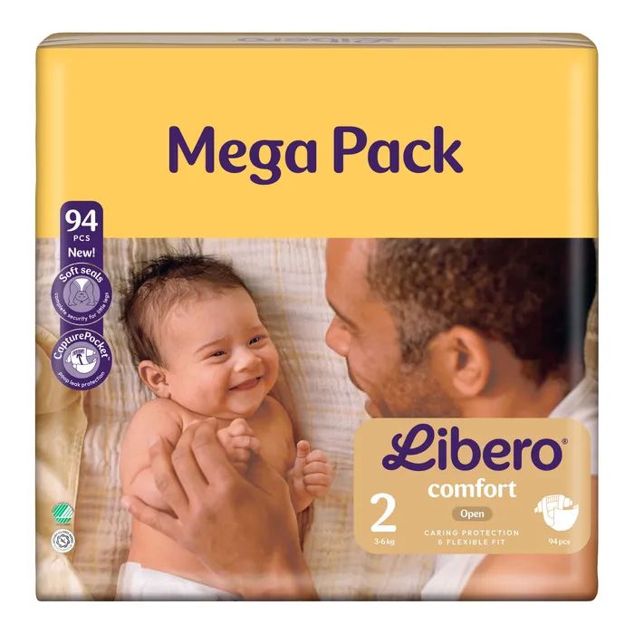Подгузники Libero Comfort Розмір 2 3-6 кг 47 шт (7310361149182) изображение 2