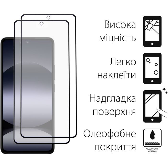 Чехол для мобильного телефона Dengos Xiaomi Redmi Note 14S Carbon + glass 2pcs (Purple) (DG-CTG2P-16) изображение 3