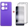 Чехол для мобильного телефона Dengos Xiaomi Redmi Note 14S Carbon + glass 2pcs (Purple) (DG-CTG2P-16)