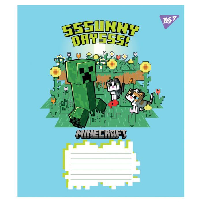 Тетрадь Yes Minecraft Flowers А5 12 листов клетка (767583) изображение 2