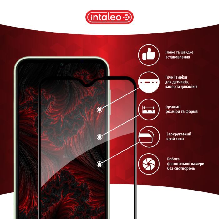 Стекло защитное Intaleo Full Glue Samsung A15 Black (1283126583063) изображение 3