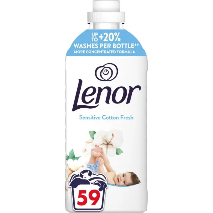 Кондиционер для белья Lenor Для чувствительной кожи Свежесть хлопка 1.239 л (8700216724470)
