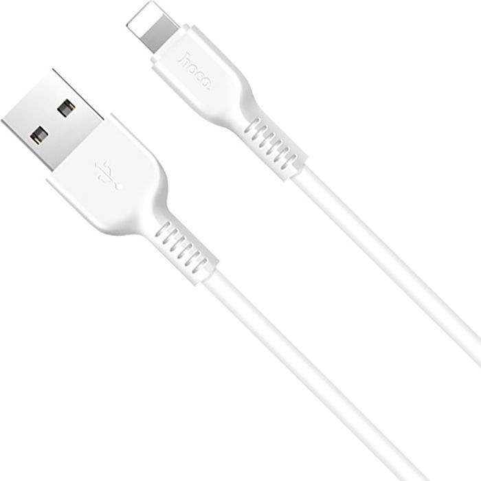 Дата кабель USB 2.0 AM to Lightning 1.0m 2.4A PVC X13 white HOCO (6957531061151) изображение 2