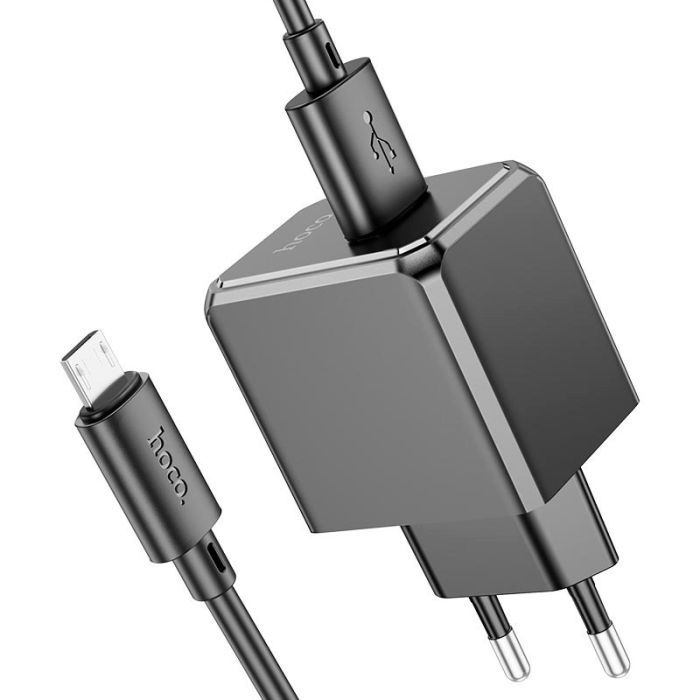Зарядное устройство HOCO CS11A Ocean USB + cable USB to Micro 5P 10.5W Black (6942007603584) изображение 3