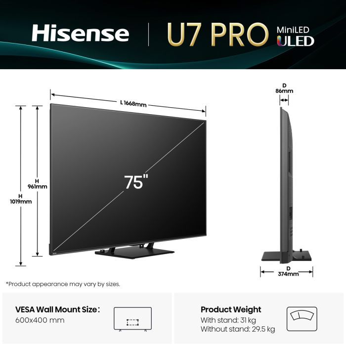 Телевизор Hisense 75U7Q PRO изображение 2