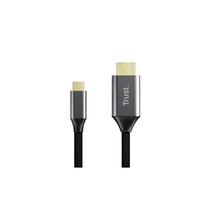 Кабель мультимедийный USB-C to HDMI 2.0m black Trust (25630_TRUST)