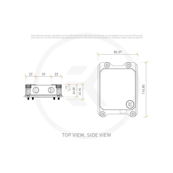Водоблок Ekwb EK-Pro CPU WB sTR Rack - Nickel + Acetal (3831109844076) изображение 3