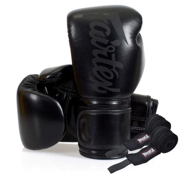 Боксерские перчатки Fairtex BGV14SB Black 10 унцій (бинти в комплекті) (BGV14SB_10oz_Black)