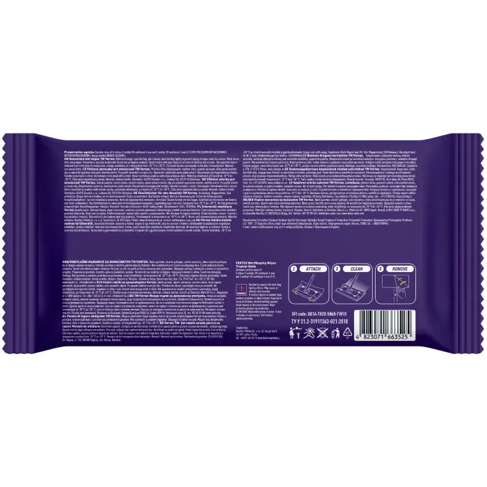 Салфетки для уборки Vortex Tropical Oasis Влажные для пола 15 шт. (4823071663525) изображение 2