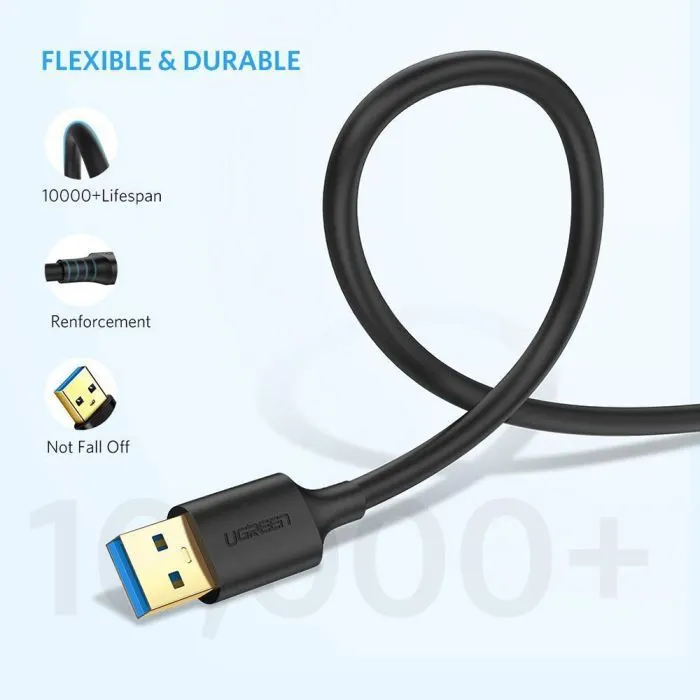 Дата кабель USB 3.0 AM/AM 1.0m US128 black Ugreen (10370) зображення 3