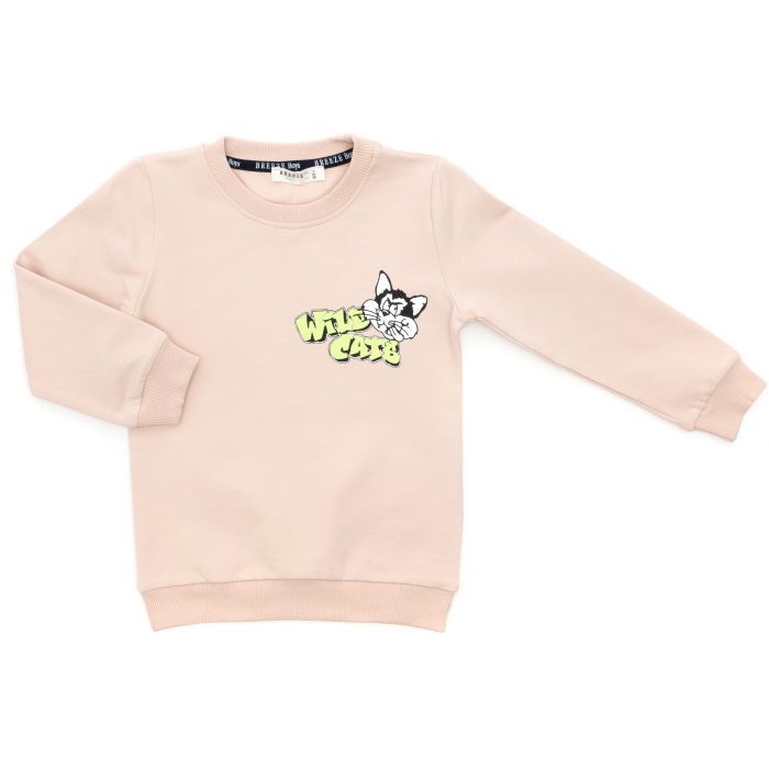 Кофта детская Breeze с котом (18540-110B-beige)
