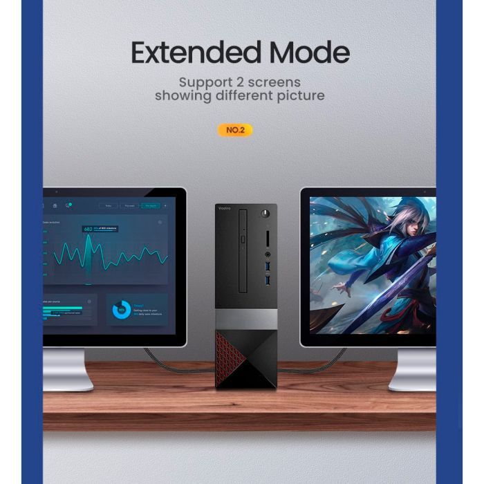 Кабель мультимедійний HDMI M to HDMI M 5.0m braided HD140 black Ugreen (80405) зображення 10