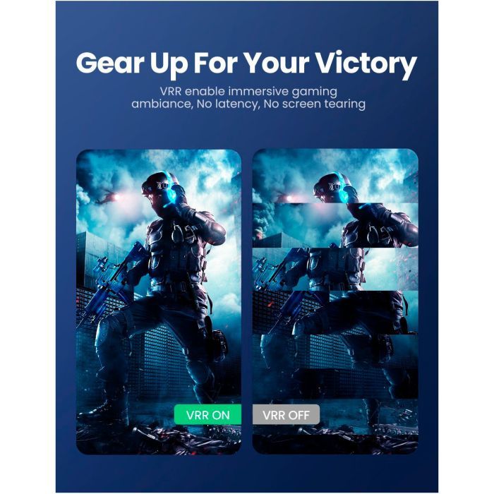 Кабель мультимедійний HDMI M to HDMI M 5.0m braided HD140 black Ugreen (80405) зображення 6