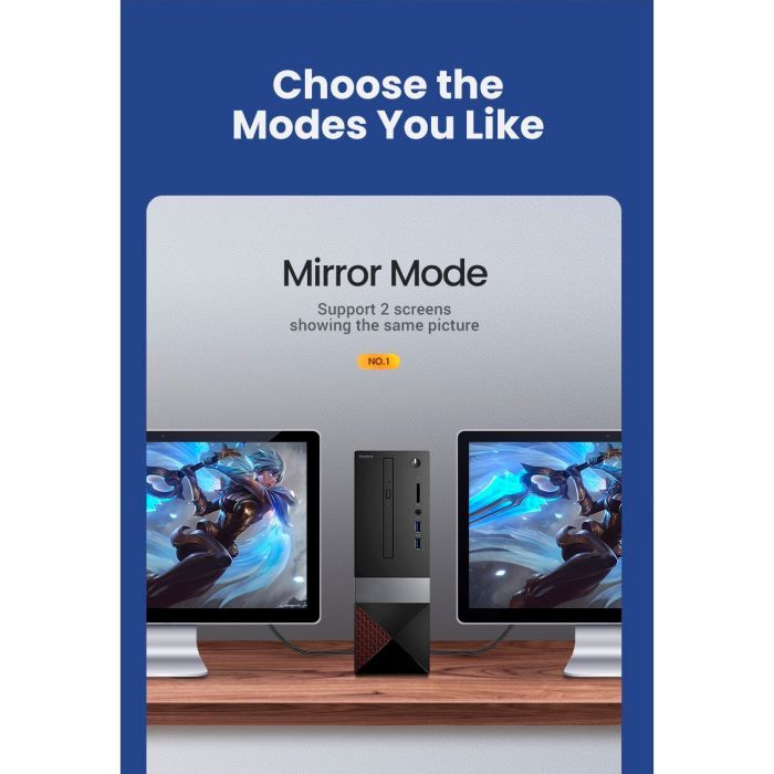 Кабель мультимедійний HDMI M to HDMI M 5.0m braided HD140 black Ugreen (80405) зображення 9