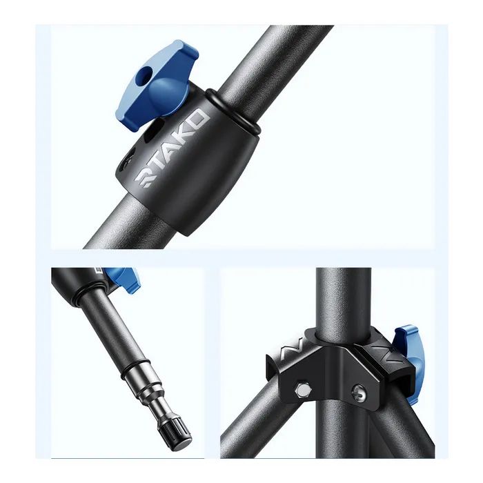 Штатив RTAKO ZJ-ZB01 55CM Matte Finish Carbon Steel Tripod Black (6930539528246) зображення 3