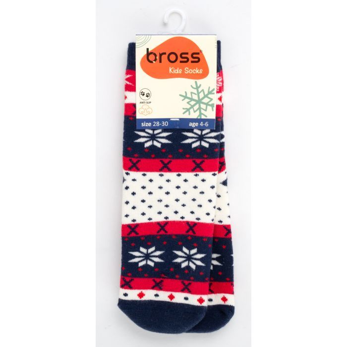 Шкарпетки дитячі Bross махрові новорічні (9901-4-6-red) зображення 2
