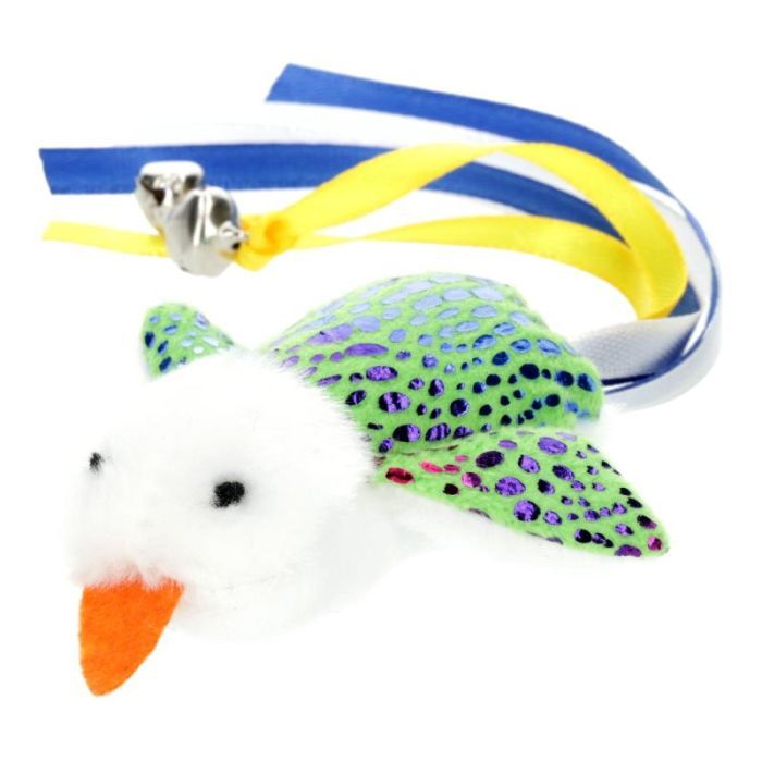 Іграшка для котів Hippie Pet Пташка зелена 7.5 см (HIPCT2304040G)