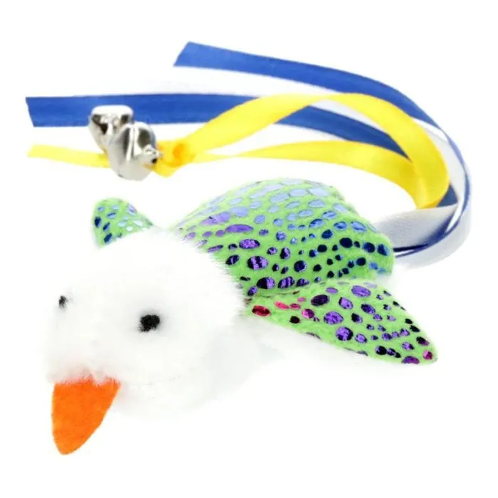 Іграшка для котів Hippie Pet Пташка зелена 7.5 см (HIPCT2304040G)