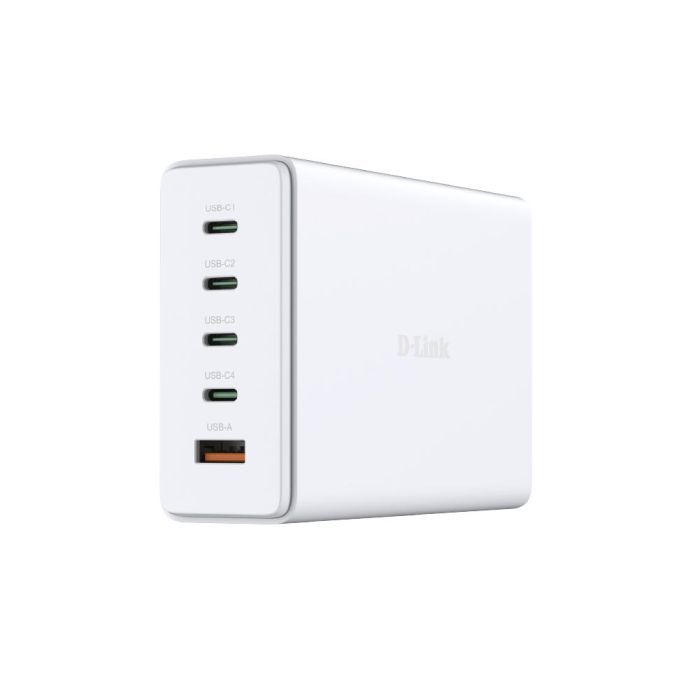 Зарядное устройство D-Link 4xUSB-C + 1xUSB PD240W GaN white (DCF-241)