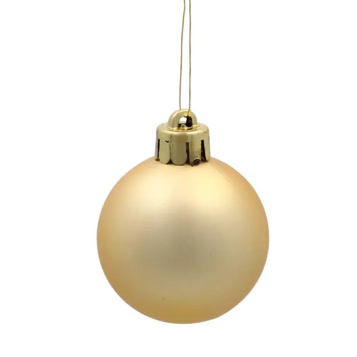 Елочная игрушка Chomik пластикові кульки 16 шт, 4 см, золотисті (5900779893856_3) изображение 3