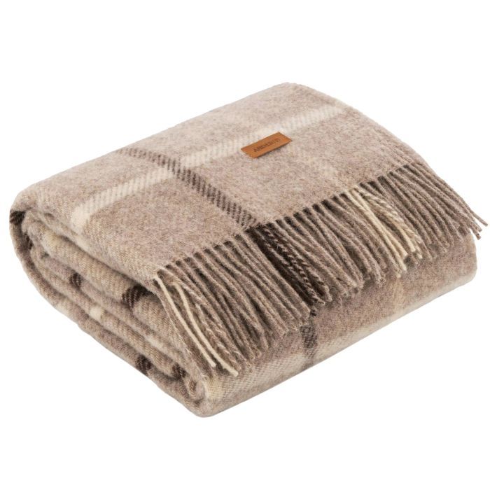 Плед Ardesto Leonardo Alpina 100% шерсть, бежевый 140x200 см (ART0702LM) изображение 5