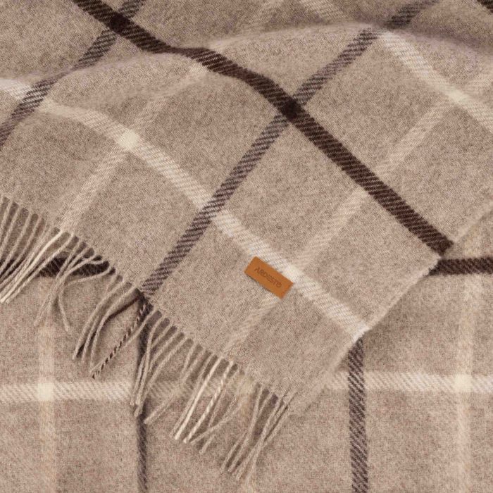 Плед Ardesto Leonardo Alpina 100% шерсть, бежевый 140x200 см (ART0702LM) изображение 6