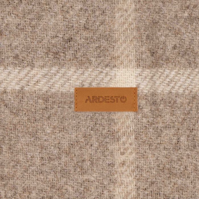 Плед Ardesto Leonardo Alpina 100% шерсть, бежевый 140x200 см (ART0702LM) изображение 7