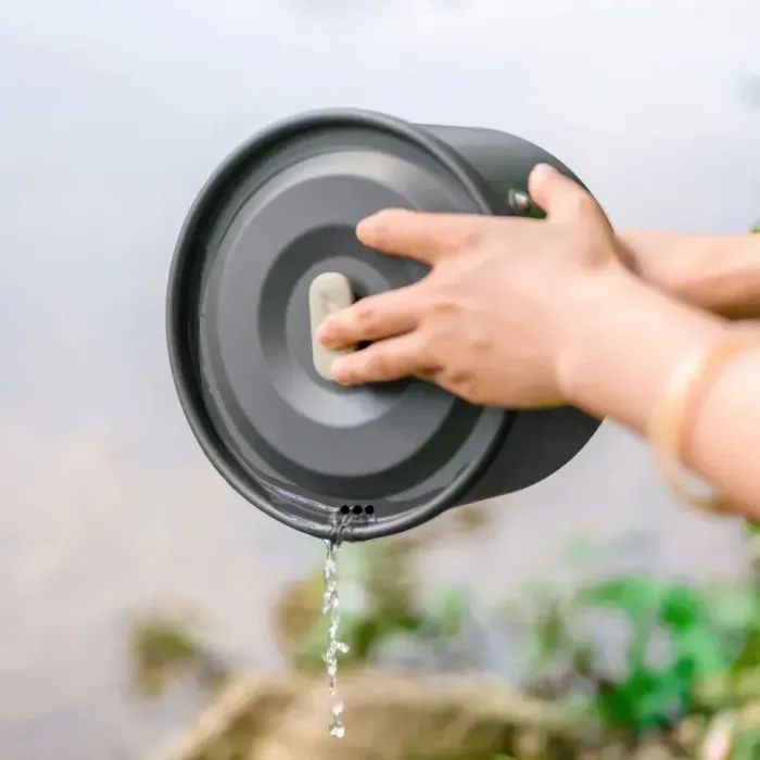 Набор туристической посуды Naturehike CNK2450CF010, алюміній 2 каструлі, чайник, сковорідка (6976507663281) изображение 6