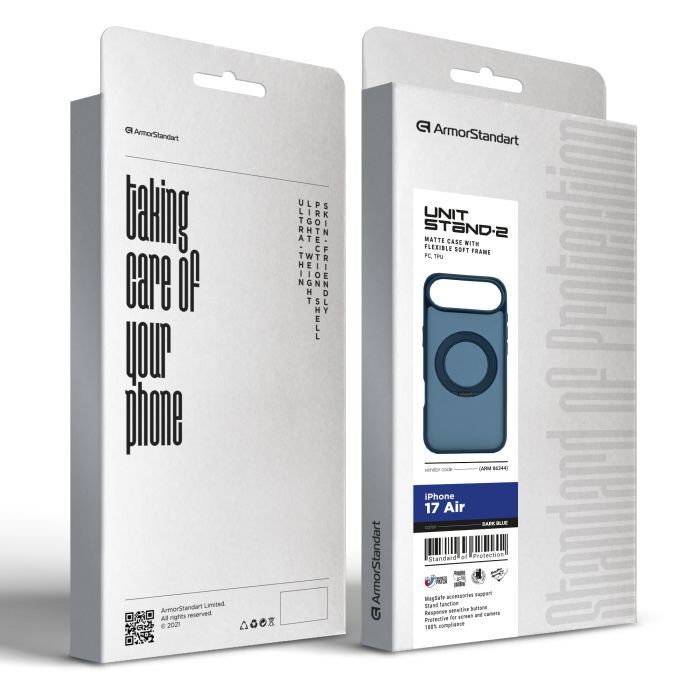 Чехол для мобильного телефона Armorstandart Unit Stand2 Apple iPhone 17 Air Black (ARM86341) изображение 3