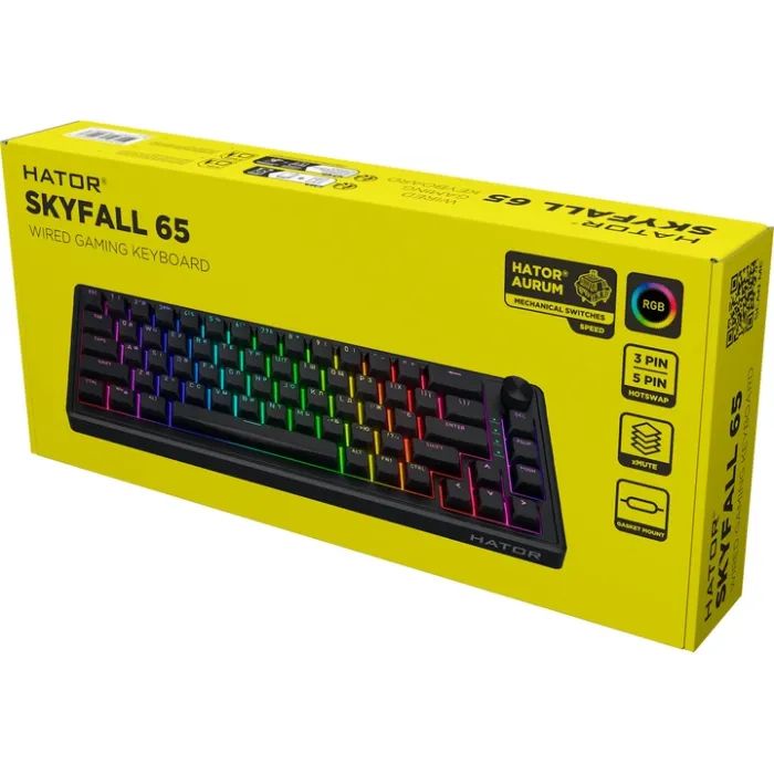 Клавиатура Hator Skyfall 65 USB UA Black (HTK1160UA) изображение 7