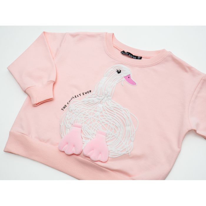 Кофта дитяча First kids з гусем (11315-86G-pink) зображення 2
